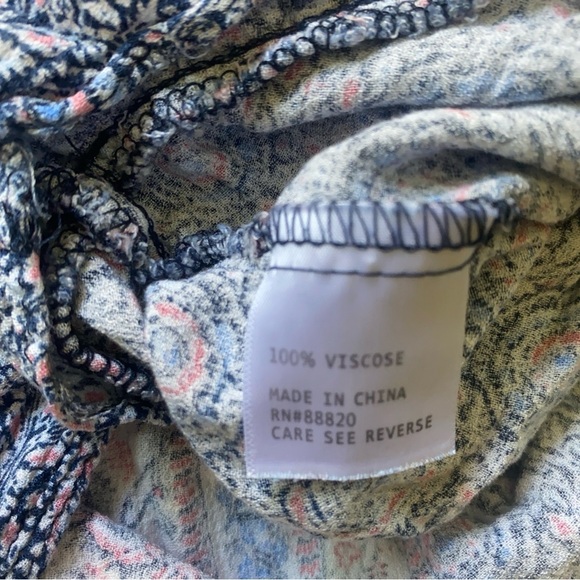 Cynthia Rowley Blue Ruffled 3/4 Sleeve Blouse Size 3X 100% Viscose - Picture 8 of 8